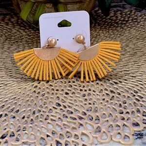 ICING —- Yellow Fringe Earrings ( NEW W/ Tags)
